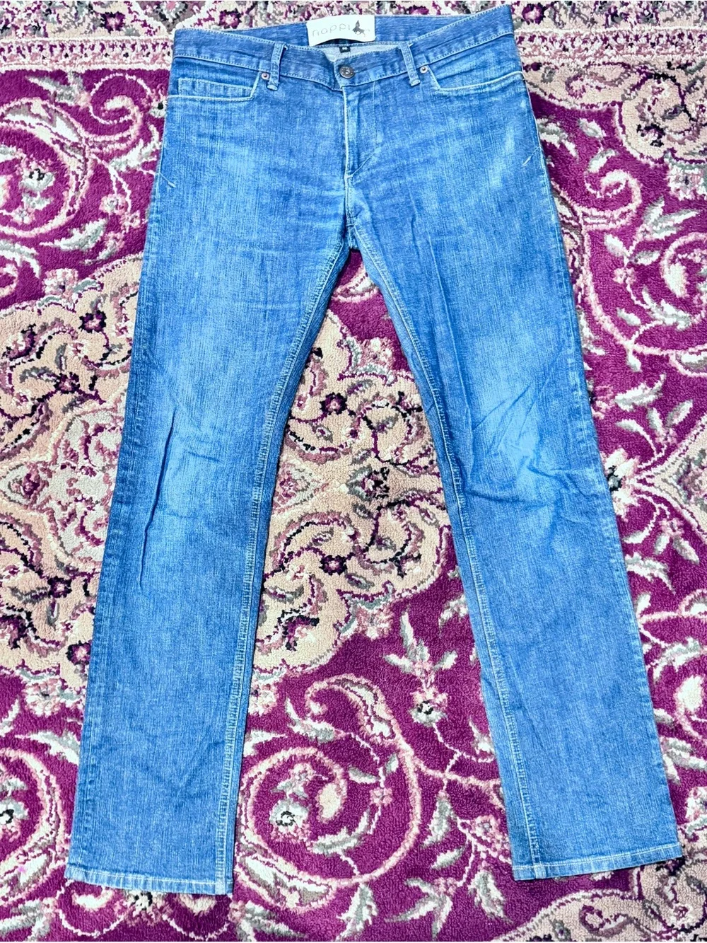 Nappi Men's Slim Straight Jeans in Dark Blue - Size 32